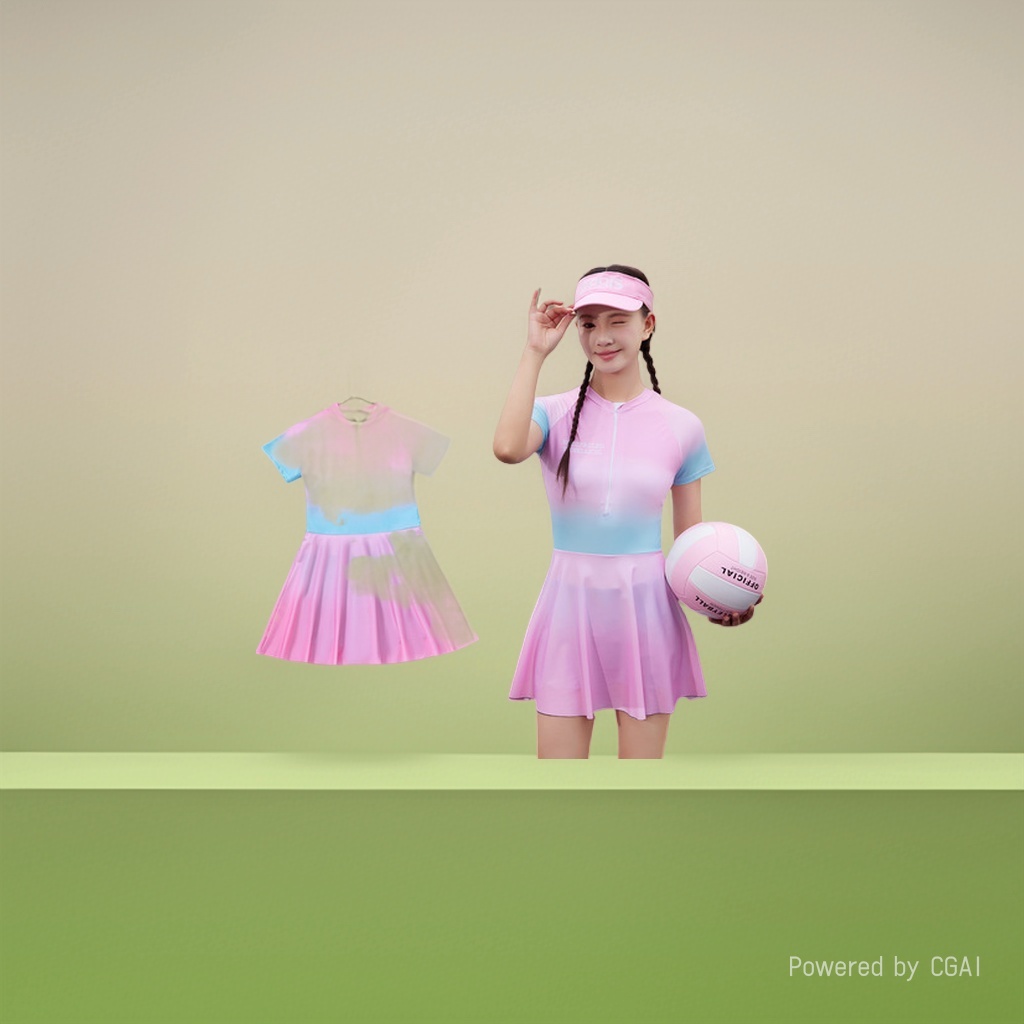 zoke泳衣女连体背心温泉泳衣修身显瘦透气舒适143731581