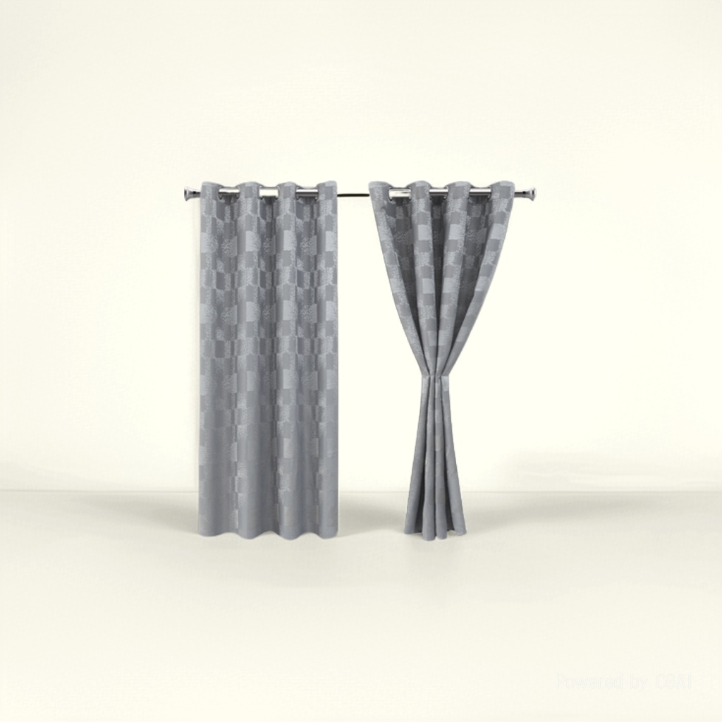 Nordic soft gauze curtain blackout fabric finished curtain cross-border bath curtain simple style 144957715