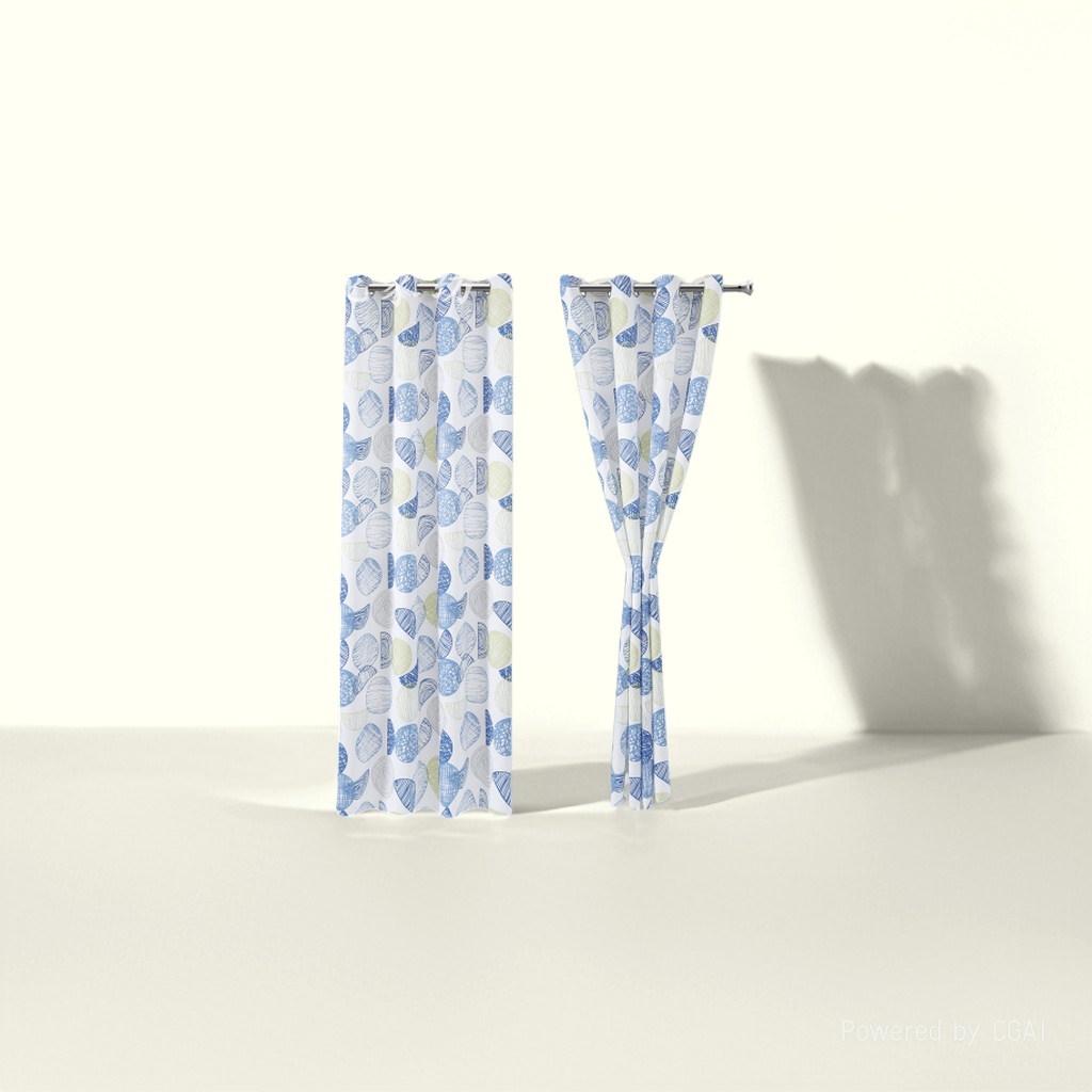 Nordic soft gauze curtain blackout fabric finished curtain cross-border bath curtain simple style 145619592 Specification image