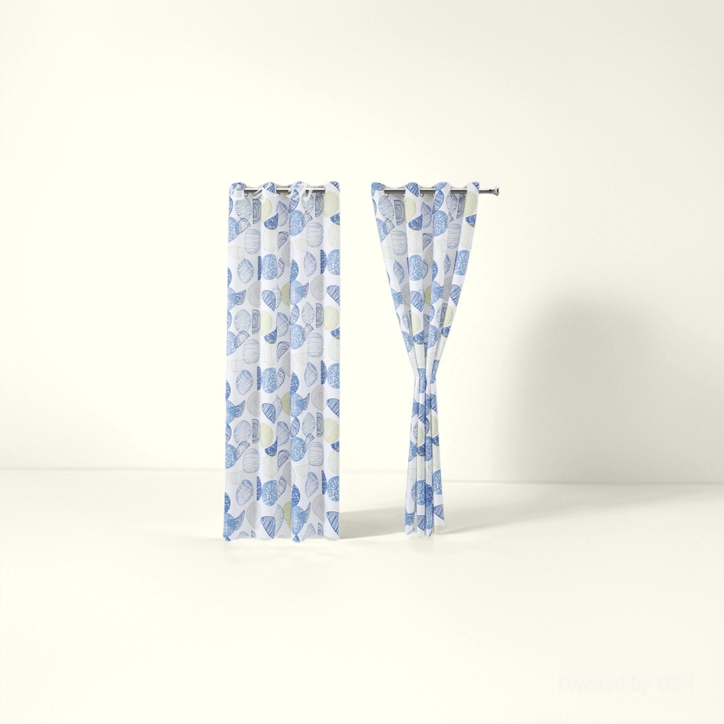 Nordic soft gauze curtain blackout fabric finished curtain cross-border bath curtain simple style 145619592
