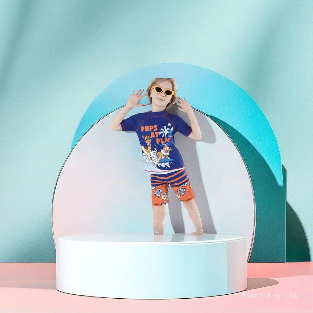 ABC儿童泳衣童衣防紫外线防晒泳装儿童透气舒适轻便