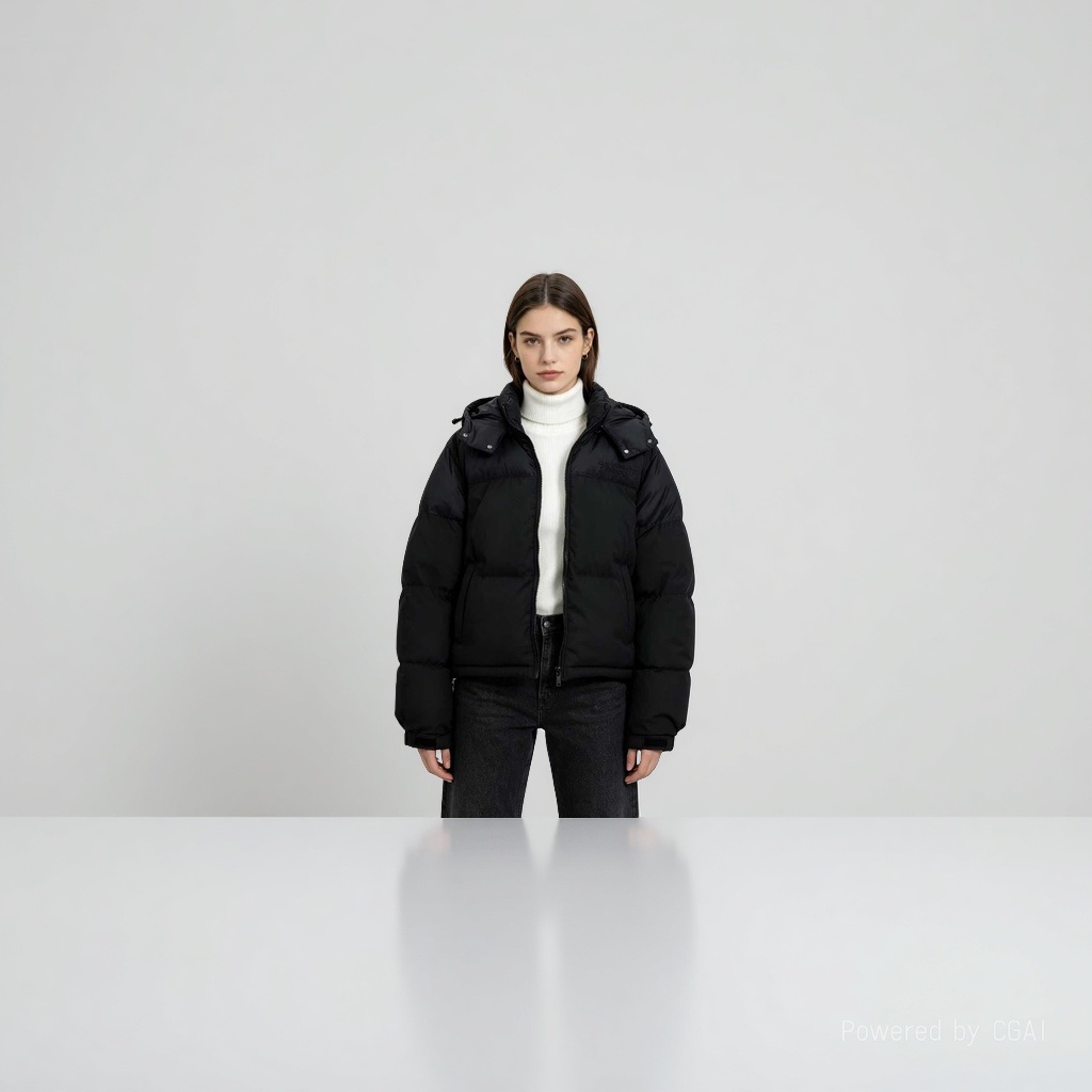 Black down jacket human model, mannequin, children's clothing prop model details Picture