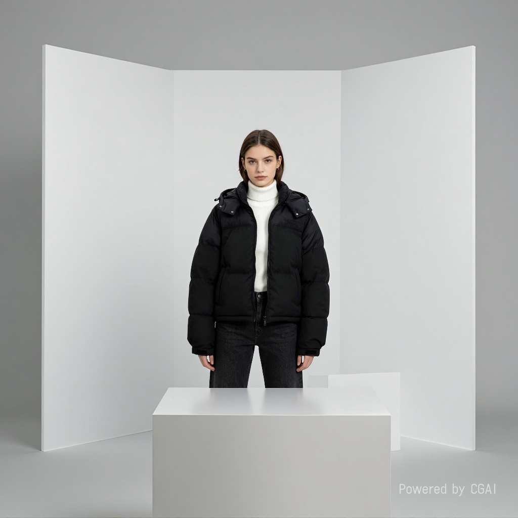 Black down jacket human model, mannequin, children's clothing prop model Application Scenario