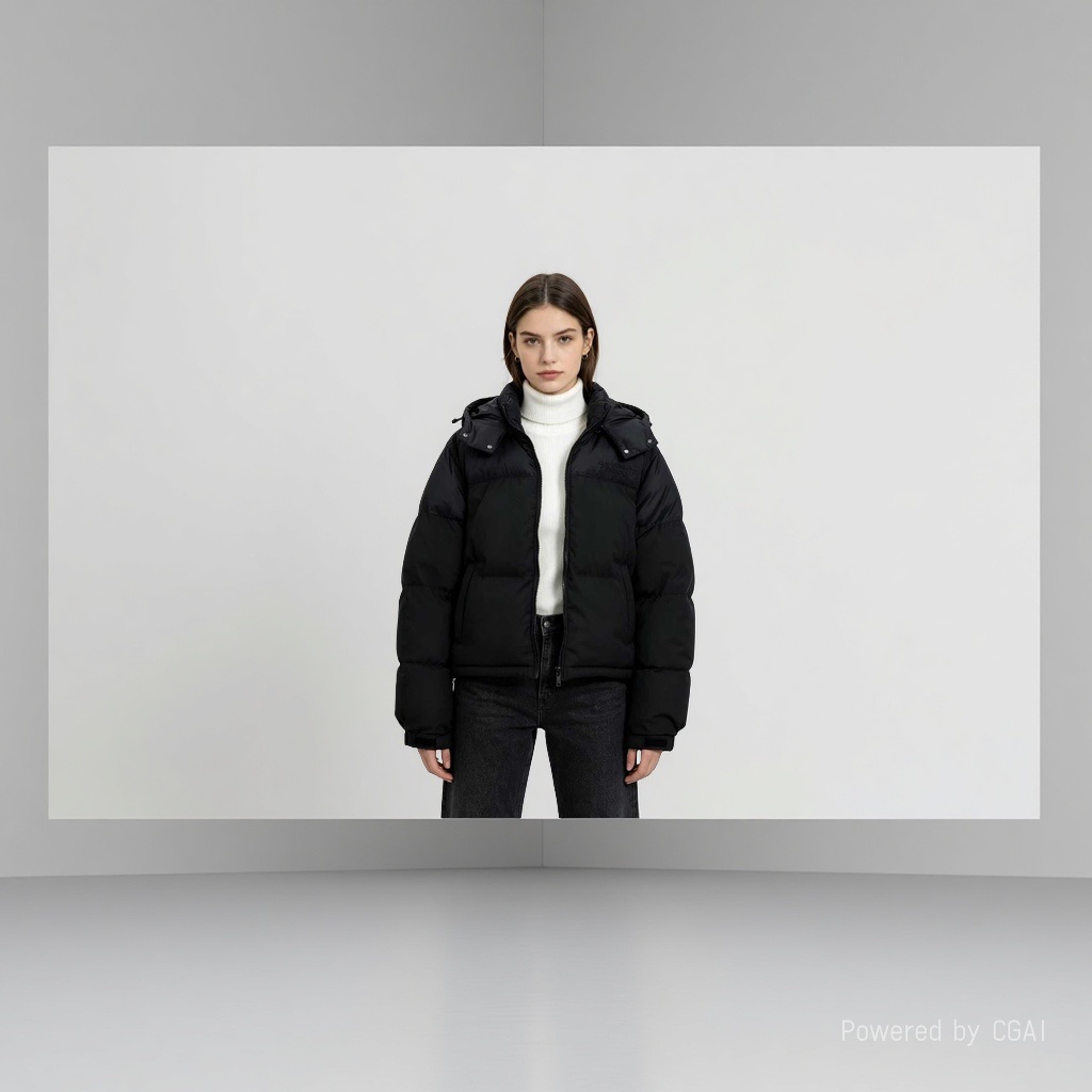 Black down jacket human model, mannequin, children's clothing prop model Specification image