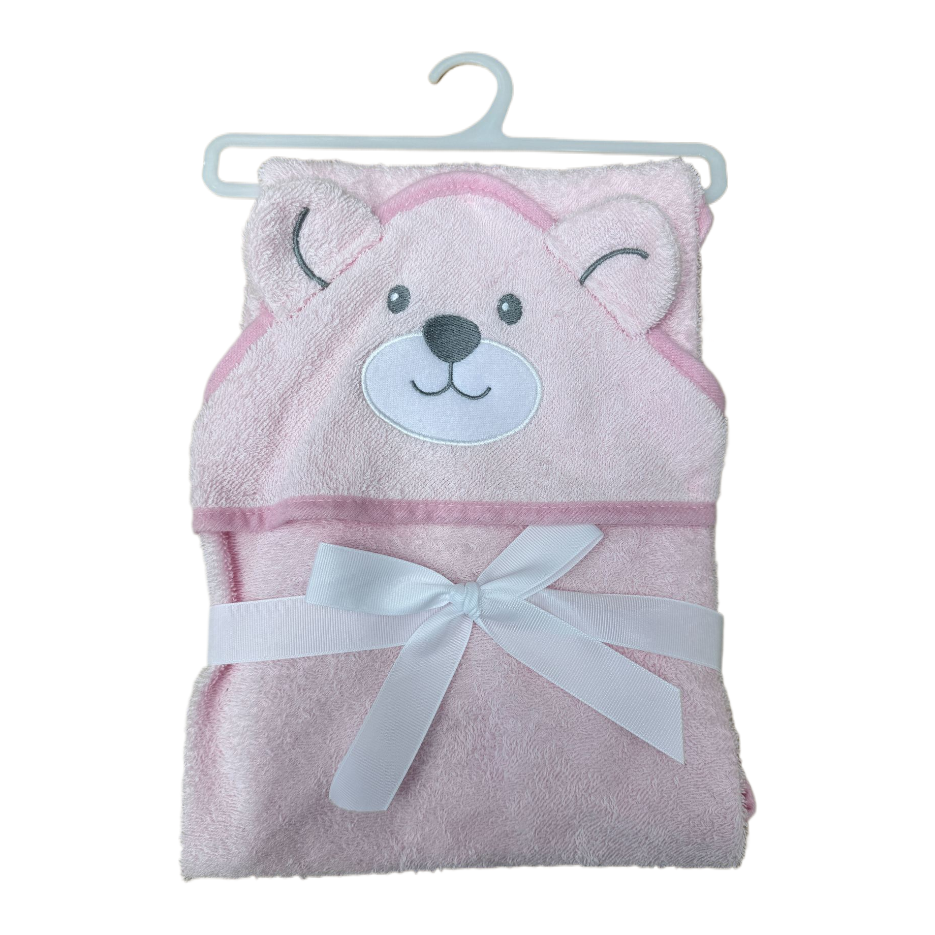 Sanrio pink bear-shaped baby bath towel, towel quilt, double-layer gauze dry hair cap, cartoon hand towel Item Picture
