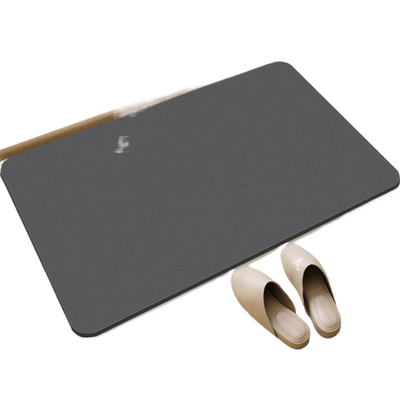 Grey silk circle floor mat, cross-border bathtub mat, anti-slip carpet, thickened and soft Item Picture