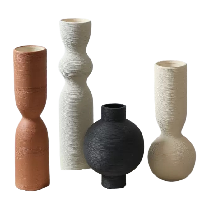 Wabi-sabi style Colored brushed Vase handicrafts 093422312 Item Picture