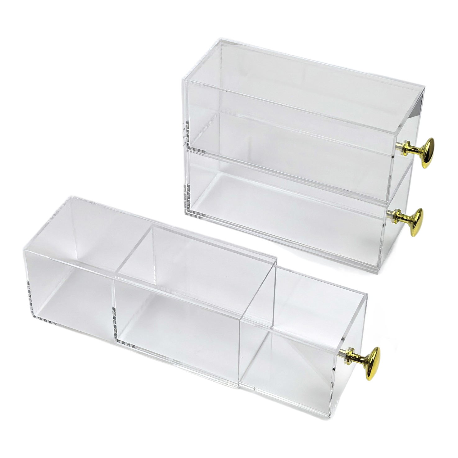 收纳盒/收纳/化妆品收纳盒/桌面收纳盒/旋转收纳白底实物图