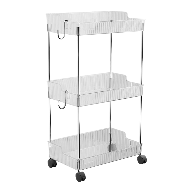 置物架/旋转书架/收纳厨房神器/小推车置物架中古风/床上桌学生白底实物图