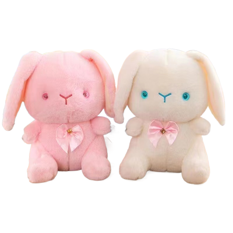 Plush toy rabbit figurine, two-color plush rabbit Item Picture