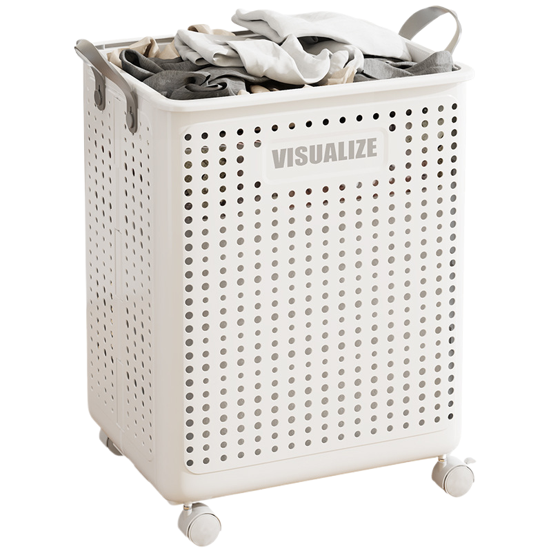 脏衣篓/脏衣篮/脏衣娄/收纳/可折叠洗衣篮白底实物图