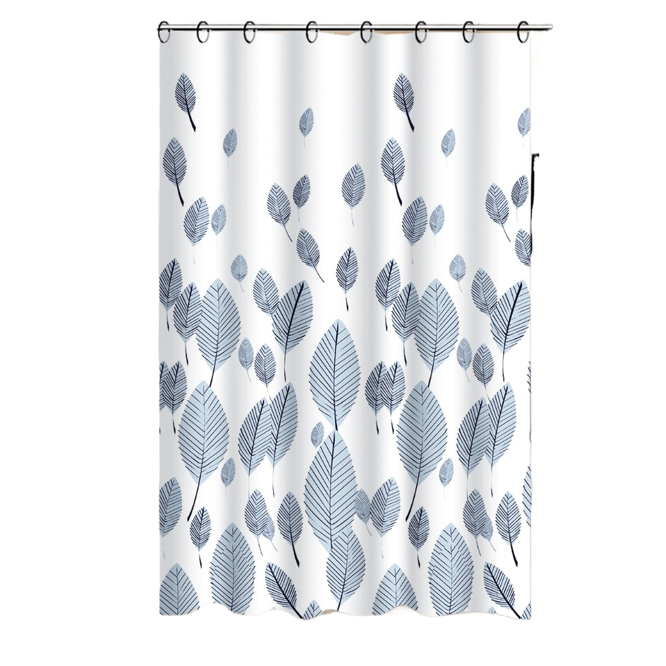 浴帘/浴帘隔断帘/免打孔后门帘/洗手间防水布/折叠浴室隔断帘白底实物图