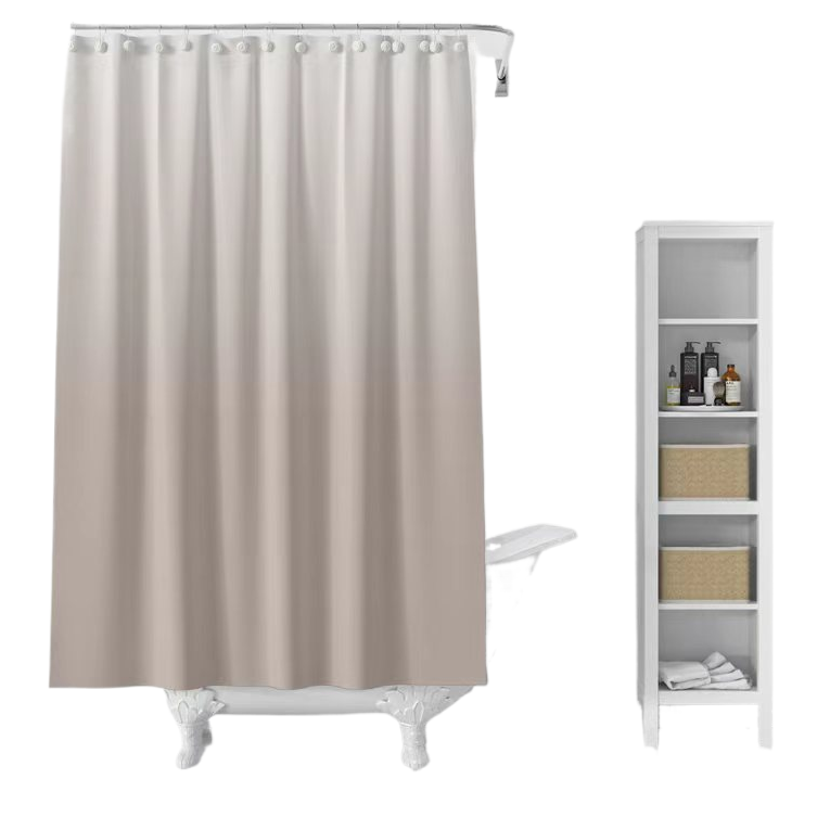 ستائر الاستحمام فاتحة اللون فاتحة اللون غير مثقوب في الجزء الخلفي من الباب Item Picture