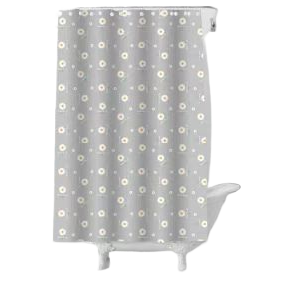 浴帘/浴帘隔断帘/免打孔后门帘/洗手间防水布/折叠浴室隔断帘白底实物图