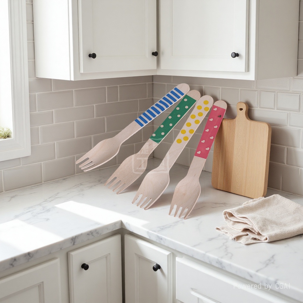 Printed disposable tableware, portable wooden forks for outdoor travel, disposable forks for restaurants, wooden fork manufacturer wholesale 135019498 Specification image