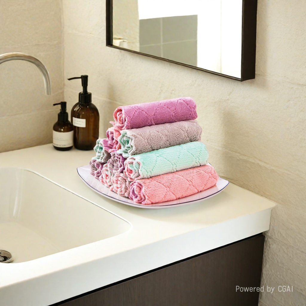 25*25cm dishcloth, absorbent cloth, non-stick scouring pad, kitchen dishcloth, cleaning cloth, table and dish wiping cloth, 143422527