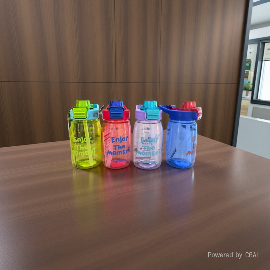 Colorful, simple, pop-up lid safety lock portable sports cup 500MLPC children's cartoon space cup Specification image