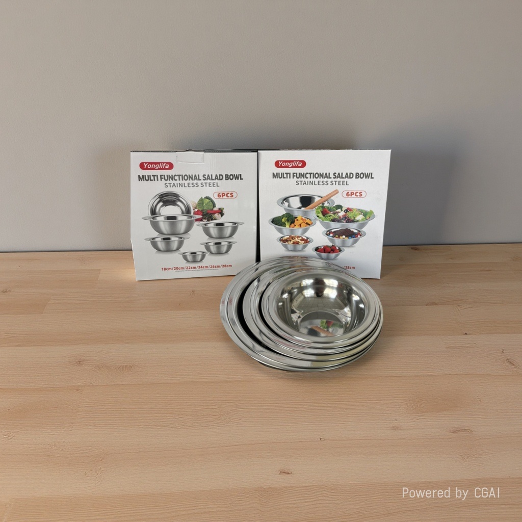 Stainless steel multi-functional salad bowl set, ceramic bowl and plate, dumpling plate, home ceramic plate Application Scenario