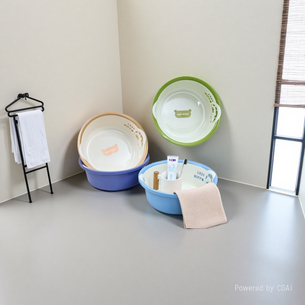 B753 Cute Hippopotamus washbasin, 39.5cm Application Scenario