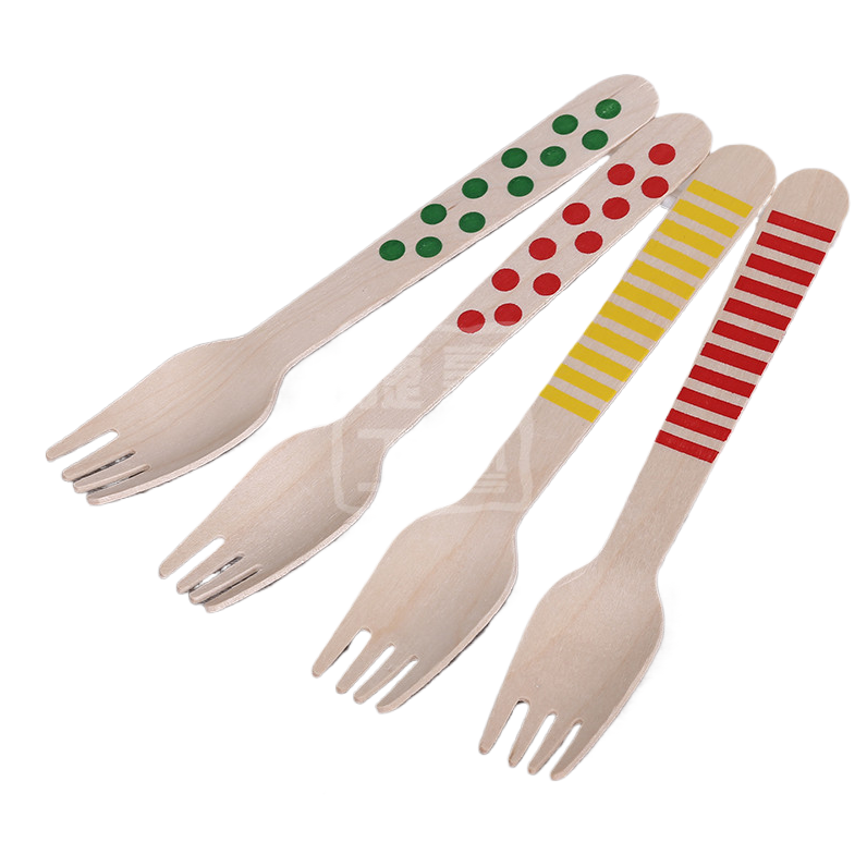 Printed disposable tableware, portable wooden forks for outdoor travel, disposable forks for restaurants, wooden fork manufacturer wholesale 135019498 Item Picture