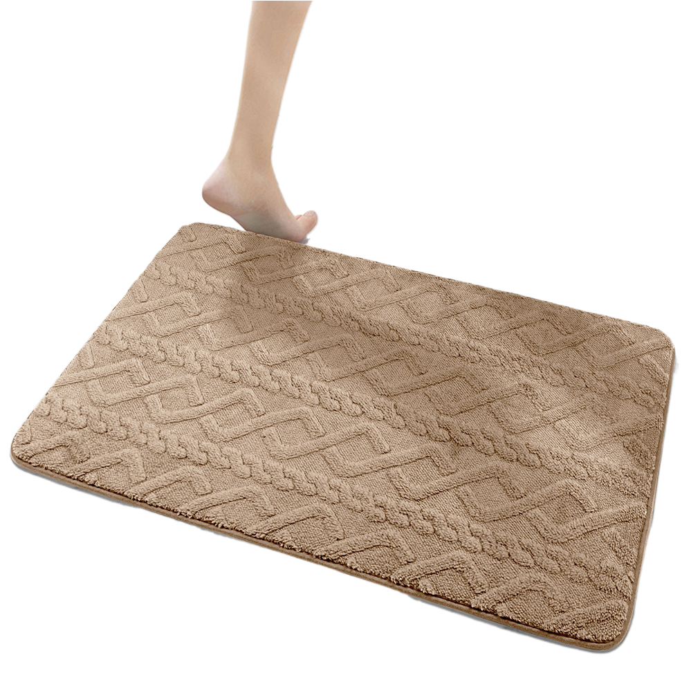 Wholesale of door MATS, carpets, anti-slip MATS, water-absorbing jacquard floor MATS, solid-color living room and bedroom bedside floor MATS, carpets, 40*60cm Item Picture