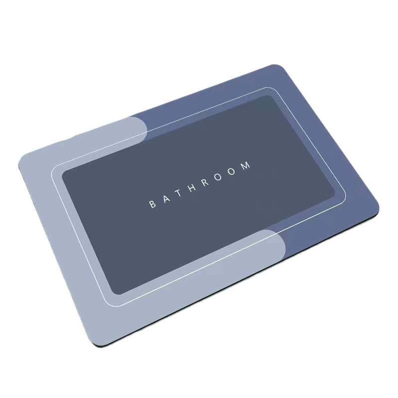 Factory direct sales and wholesale of diatom mud bathroom, toilet and toilet door water-absorbing quick-drying anti-slip MATS and foot pads, 38*58cm Item Picture