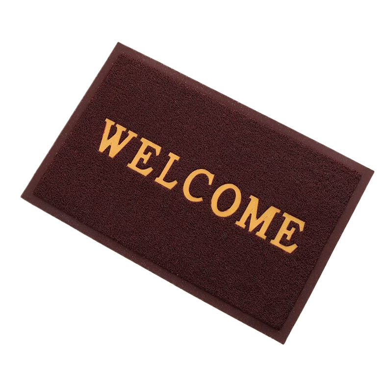 Factory direct sales of English brushed door entrance, welcome to the door, anti-slip and waterproof foot mat 38*58cm Item Picture