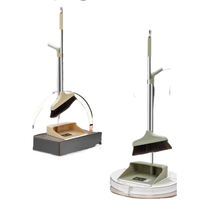 Standing broom and dustpan set, household broom, broom handle, cleaning tools, broom set, tip Item Picture