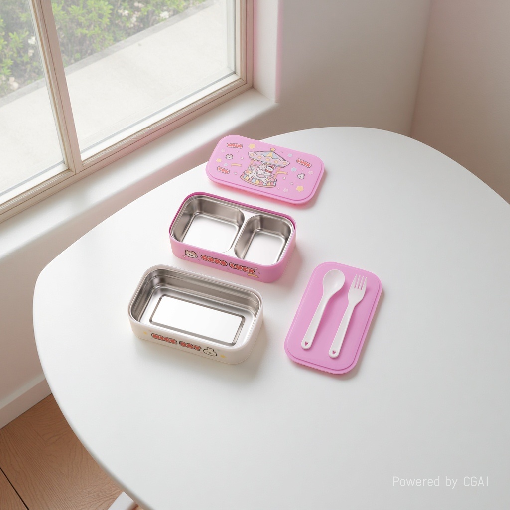 104M-ET8332 Good Luck Wooden Horse Color Box, Two-layer (304) Lunch box, 20*11.7*10cm Application Scenario