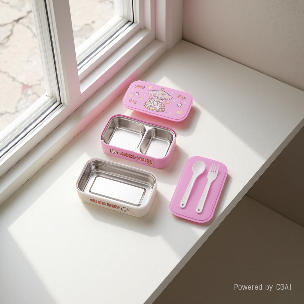 104M-ET8332 Good Luck Wooden Horse Color Box, Two-layer (304) Lunch box, 20*11.7*10cm details Picture