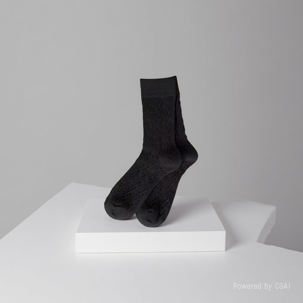 Khaki candy-colored student socks sequined boneless mid-calf socks Specification image