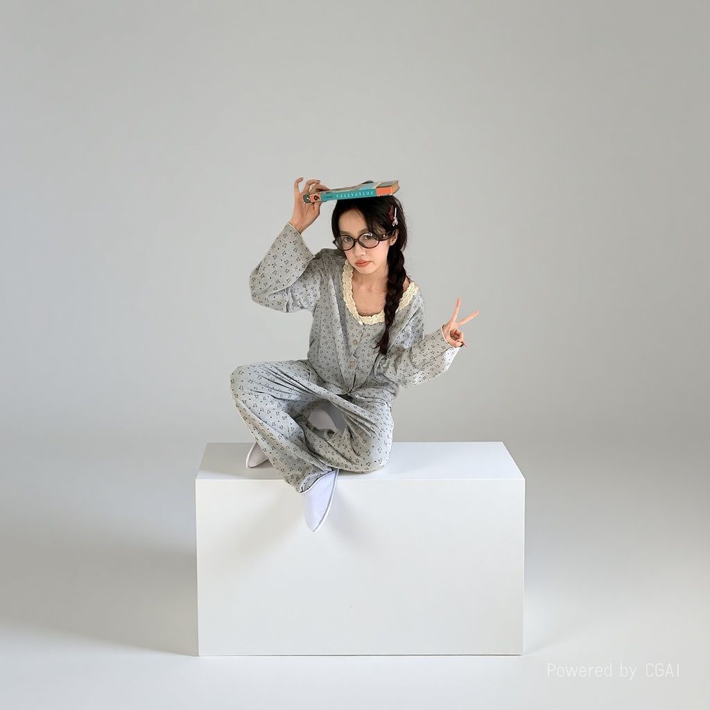 女士家居服实物图