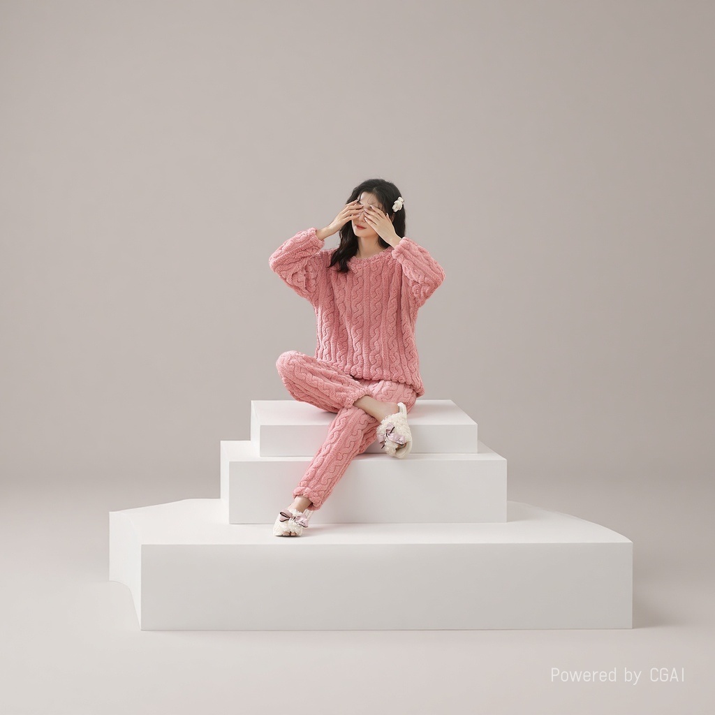 女士家居服实物图
