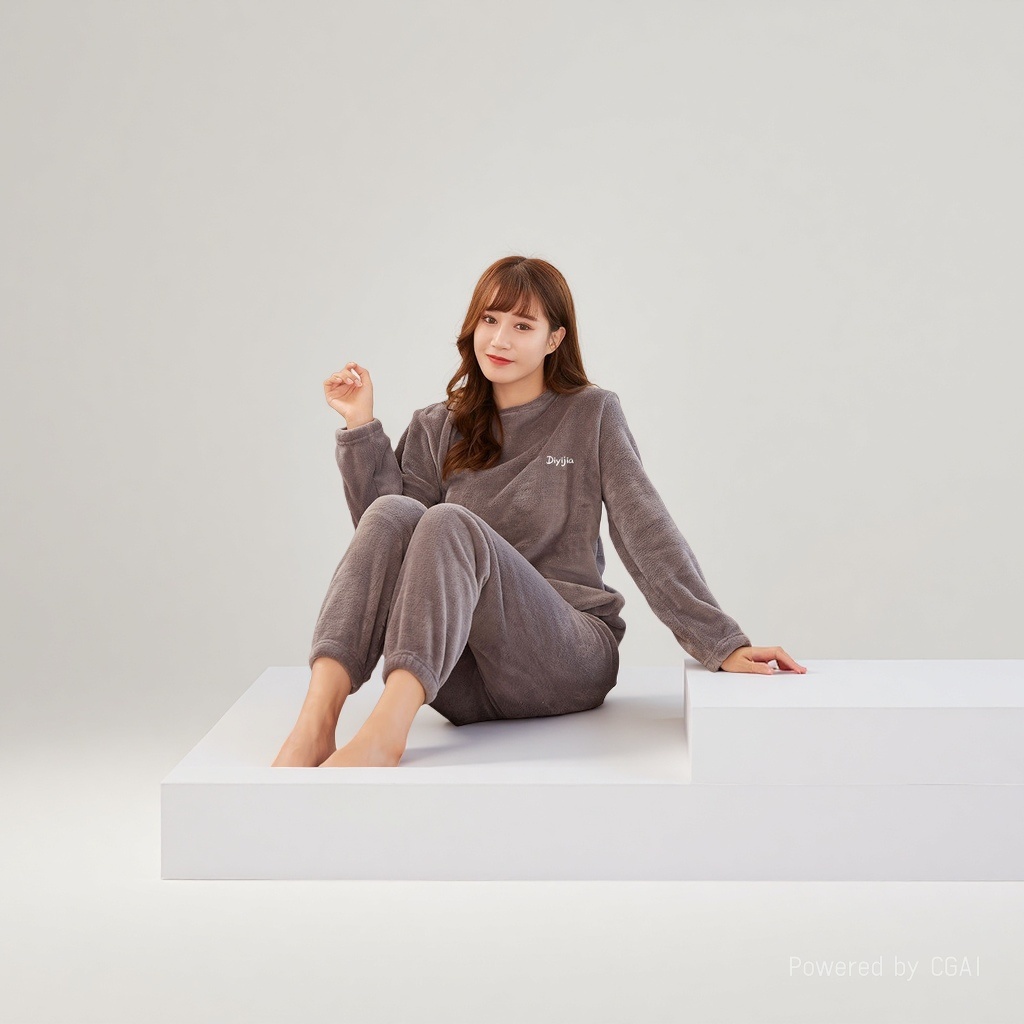 女士家居服实物图