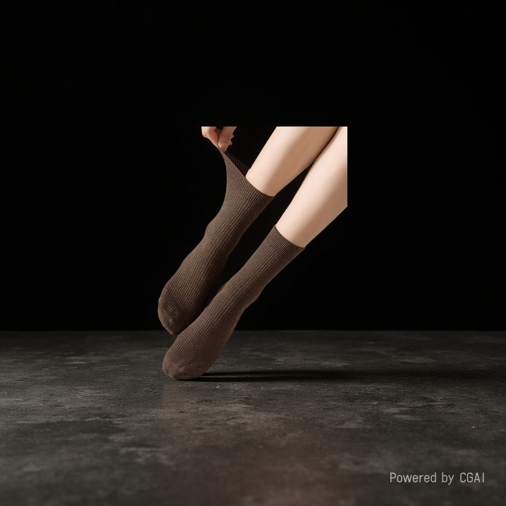 High-elasticity knee-length stockings, feminine yoga stockings and five-finger stockings for fat calves