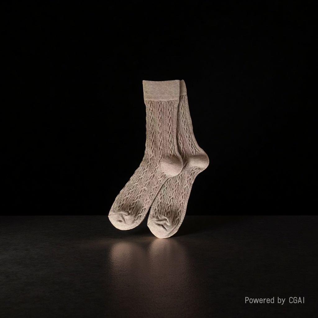 Khaki candy-colored student socks sequined boneless mid-calf socks details Picture