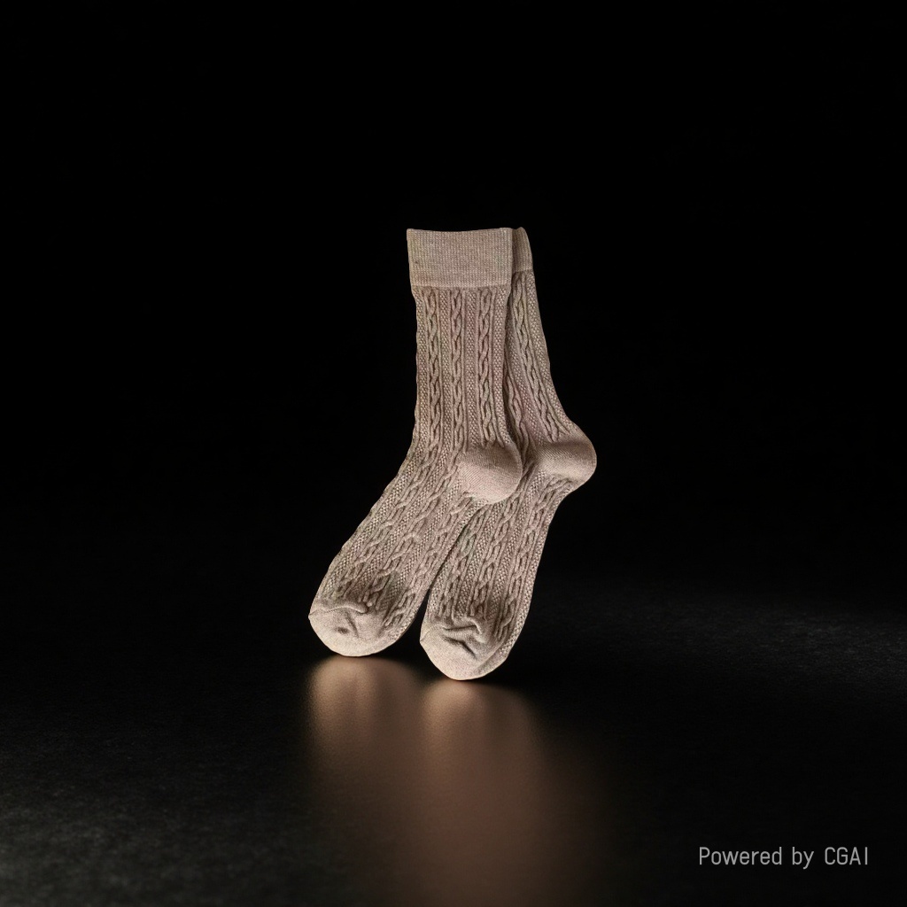 Khaki candy-colored student socks sequined boneless mid-calf socks Specification image