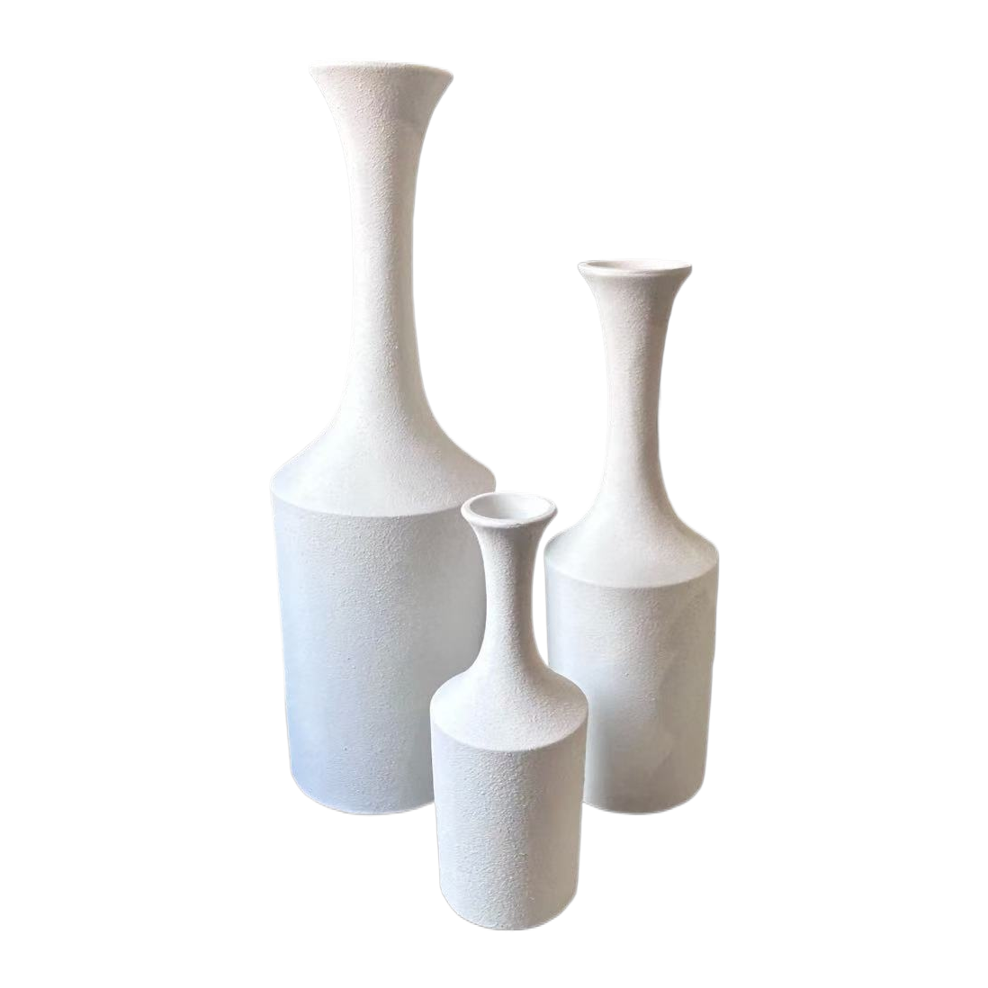 2026 New style white magnesium oxide floor-standing vase for flower arrangement, hotel and home decoration Item Picture