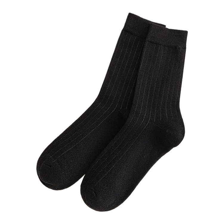 جوارب سوداء سميكة، هواء مريح ضد التزلج، الخريف والشتاء Item Picture