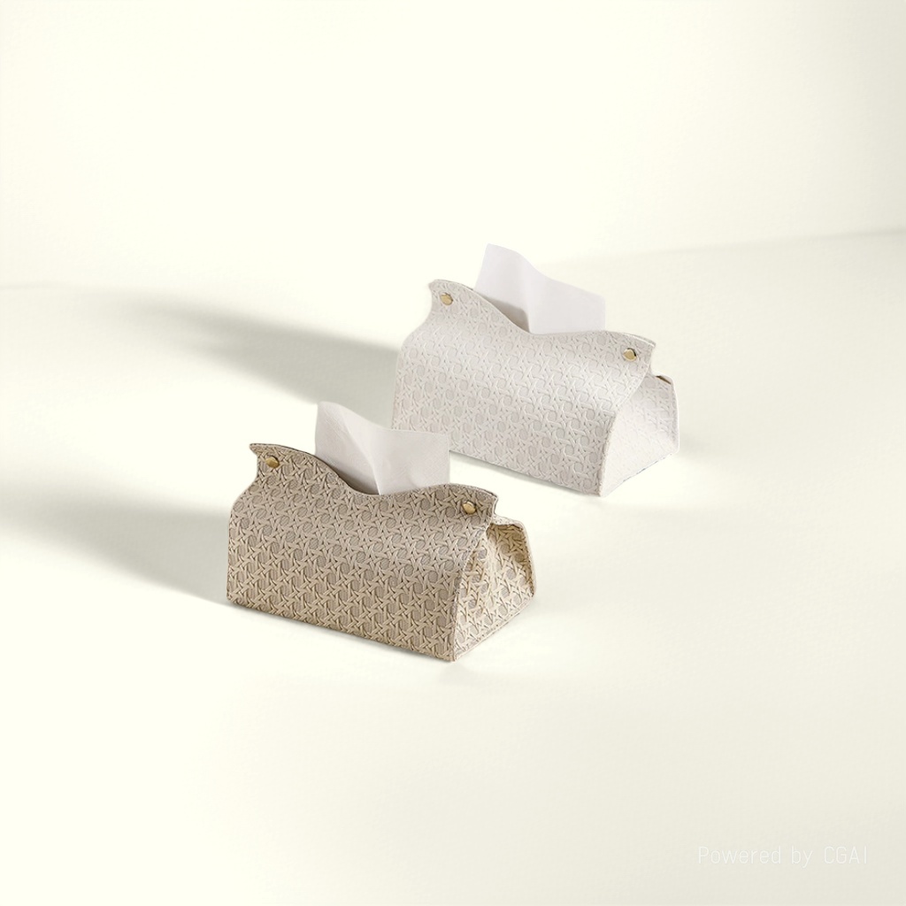 A best-selling InS-style high-appearure-level living room coffee table, PU leather tissue box, Nordic simple plain color tissue box