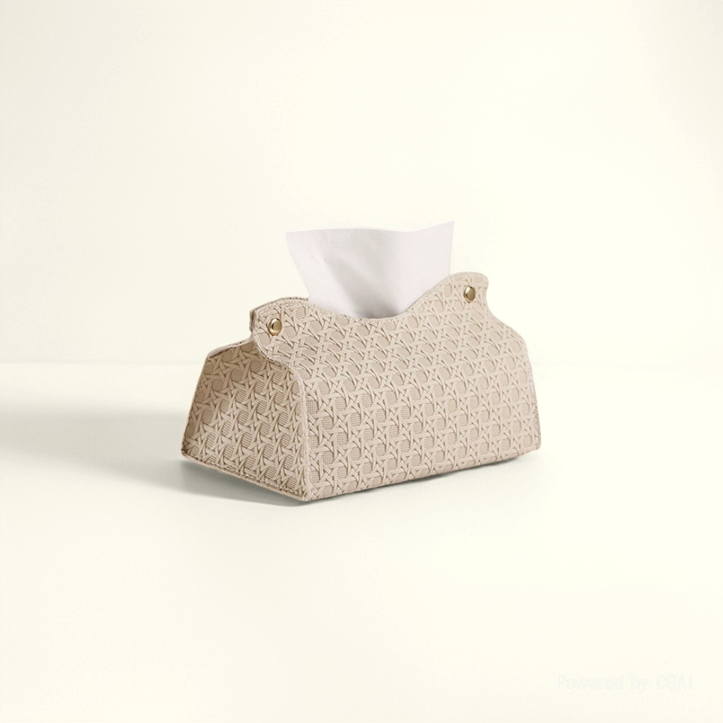 A best-selling InS-style high-appearure-level living room coffee table, PU leather tissue box, Nordic simple plain color tissue box Specification image