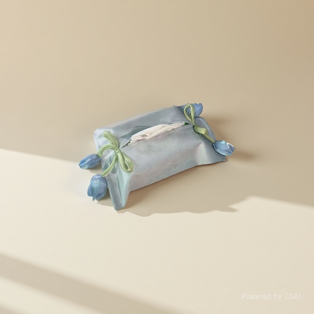 Original tulip flower tissue box, bedroom girl's heart, bow, cute tissue storage bag Application Scenario