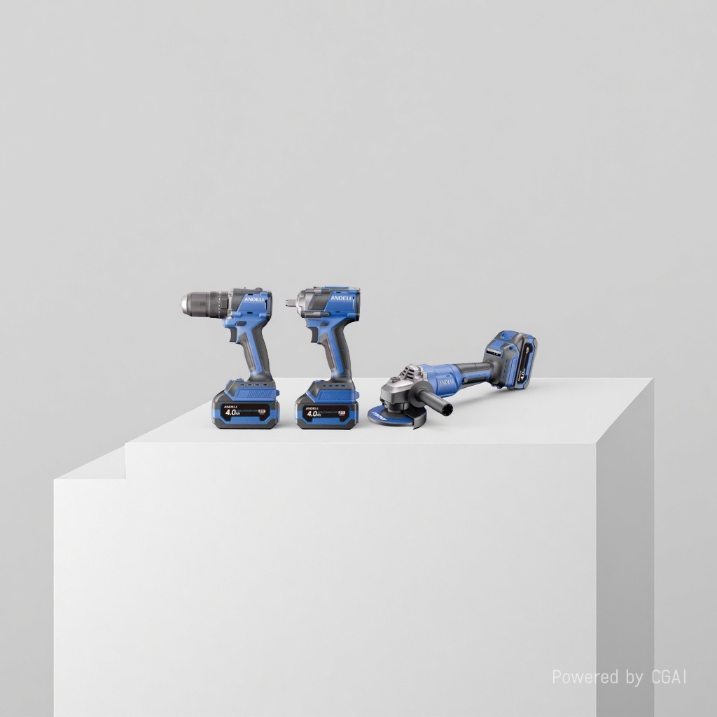 Electric tool set: electric drill, impact wrench, Angle grinder, electric hammer, toolbox with accessories Specification image
