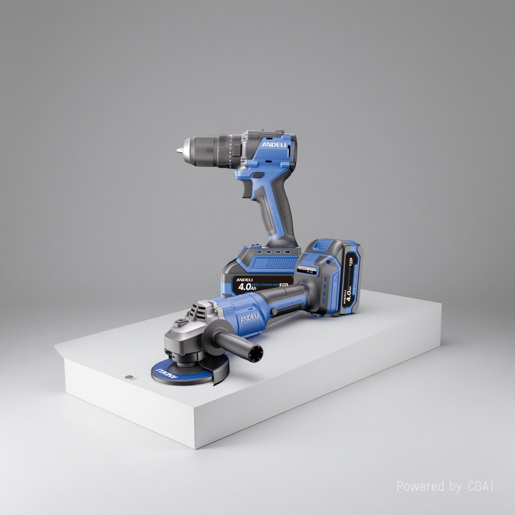 2-piece set of electric drill Angle grinder, electric screwdriver and electric hammer, highly efficient, quiet and powerful details Picture