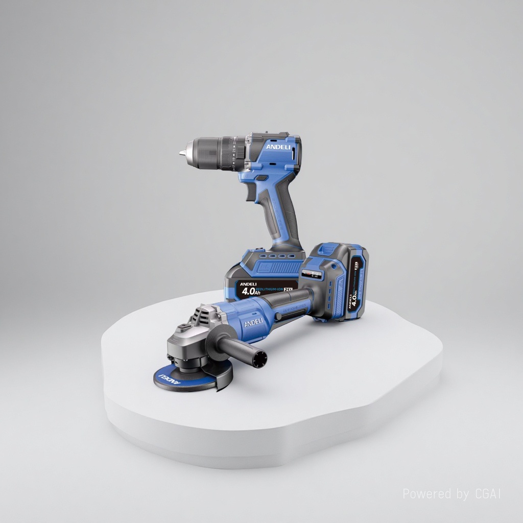 2-piece set of electric drill Angle grinder, electric screwdriver and electric hammer, highly efficient, quiet and powerful Specification image