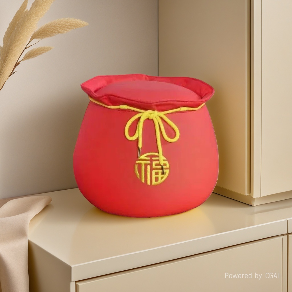 Lucky bag stool, shoe-changing stool, home living room creative seating stool, entrance cartoon stool, cute and festive storage stool Specification image