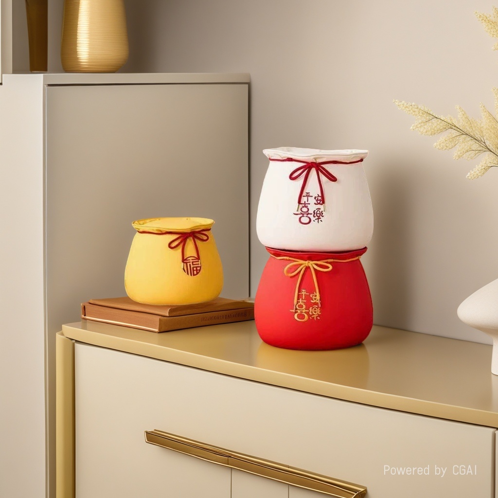 Lucky bag stool, shoe-changing stool, home living room creative seating stool, entrance cartoon stool, cute and festive storage stool details Picture