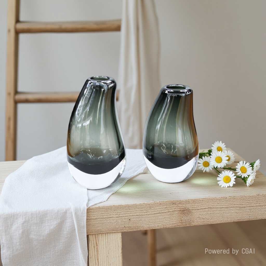 Ceramic ecological bottles, acrylic glass vases, decorative vases, 180ml flower vases, household ornaments Application Scenario