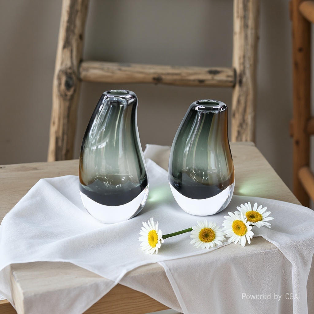 Ceramic ecological bottles, acrylic glass vases, decorative vases, 180ml flower vases, household ornaments