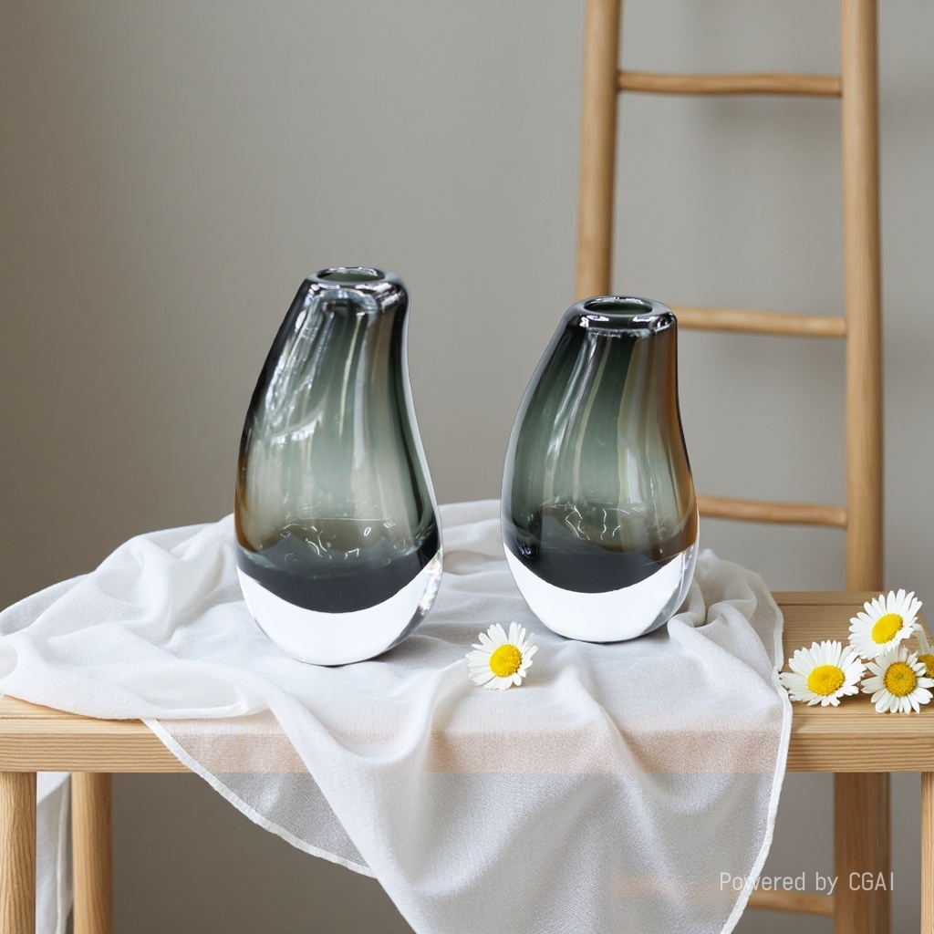 Ceramic ecological bottles, acrylic glass vases, decorative vases, 180ml flower vases, household ornaments Specification image